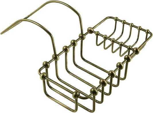 Kingston Brass CC2163 Clawfoot Tub Rim Soap and Sponge Holder, Antique Brass
