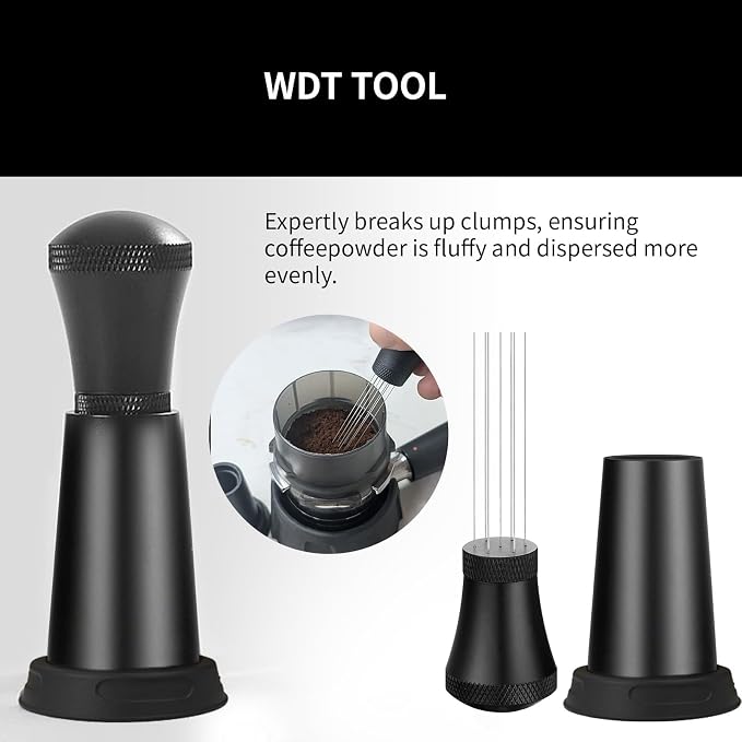 Espresso Puck Screen and Portafilter Funnel,Portafilter Holder,WDT,Magnet for Ninja Luxe Cafe Accessories,Plastic Replacement Dosing Funnel for ES501 ES601 (Pro)