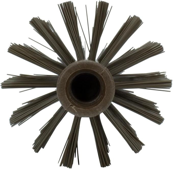 SPARTA Industrial Tank Brush Head Pipe Brush Head, Drain Brush with 3/4" Thread Hole (Handle Not Included) for Commercial Use, Plastic, 4 x 7.1 Inches, Brown (Pack of 6)