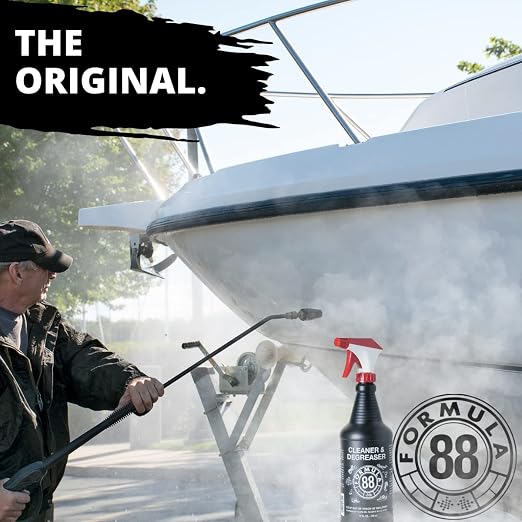Cleaner & Degreaser | Multi Surface Car & Marine Cleaner for Interior, Exterior | Removes Grease & Grime Residue on Metal, Plastic, Cloth, Vinyl, Carpet (1, 32oz)