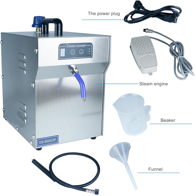Jewelry Cleaner Machine for Silver & Gold Professional Steam Cleaner Machine 1200W 2L, Stainless Steel Jewelry Cleaner for Professional Tool Watch Glasses Retainer Denture Parts Cleaning