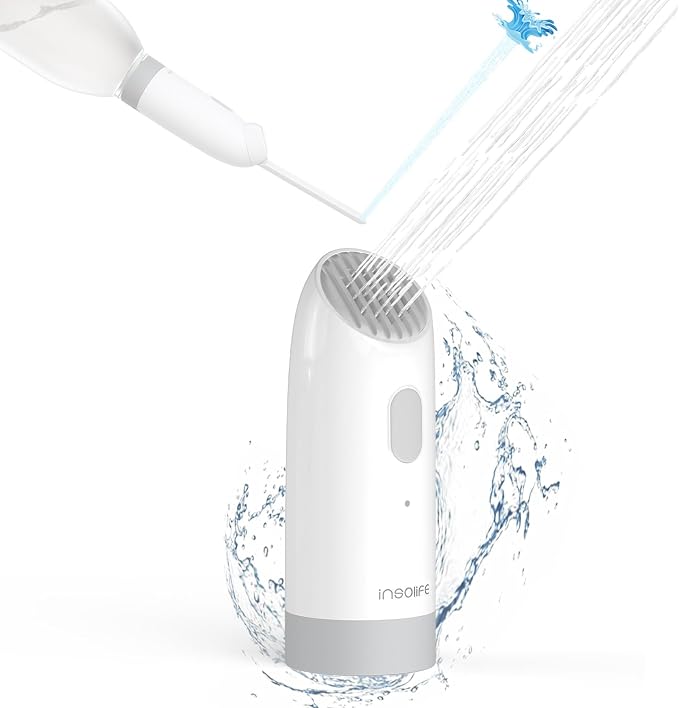 Insolife® Portable Bidet | High Pressure Travel Bidet 350ml | 2 Pressure Modes, IPX7 Waterproof, USB Rechargeable Personal Hygiene on Trip & Daily Use
