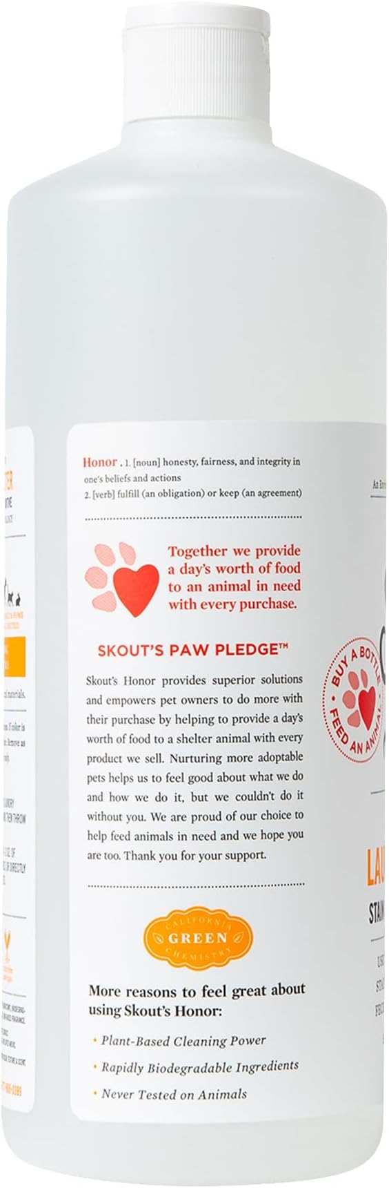 Skout's Honor Laundry Booster Stain & Odor Removal Additive - Plant-Powered Formula for Pet Bedding, Clothing, and Washable Pee Pads - Eco-Friendly & Cruelty-Free, 32 oz, 2-Pack, Natural