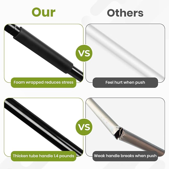 24“ Push Broom and 12" Metal dust Pans