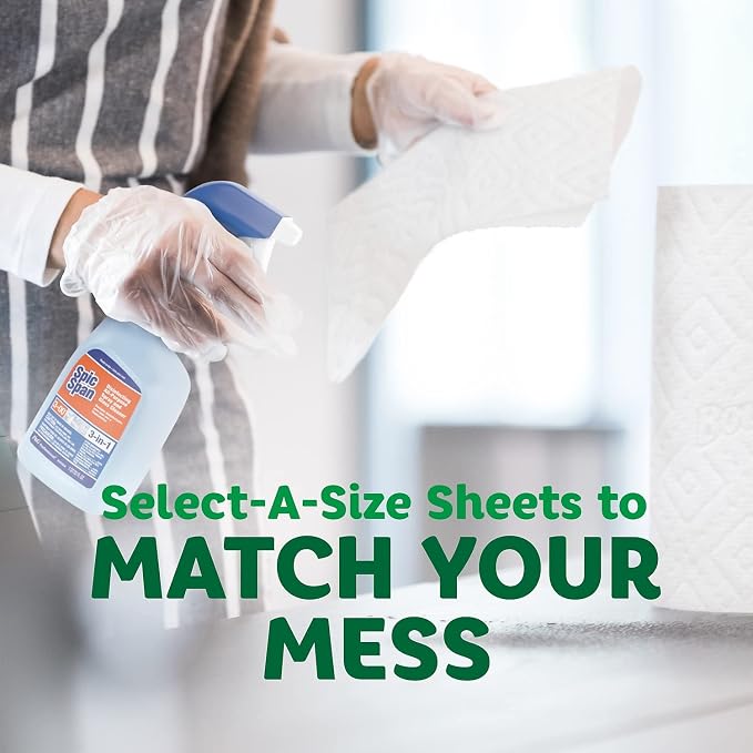 Bounty 1939879 Select-A-Size Kitchen Rolls Paper Towels 2-Ply 110 Sheets/Roll (74801/95054)