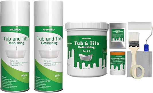 NADAMOO Tub and Tile Refinishing Kit + Spray Paint