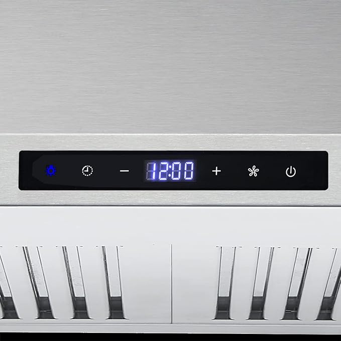 COSMO COS-63175S 30 in. Vista Collection 380 CFM Ducted Wall Mount Range Hood, Touch Controls, LED Lights, Stainless Steel