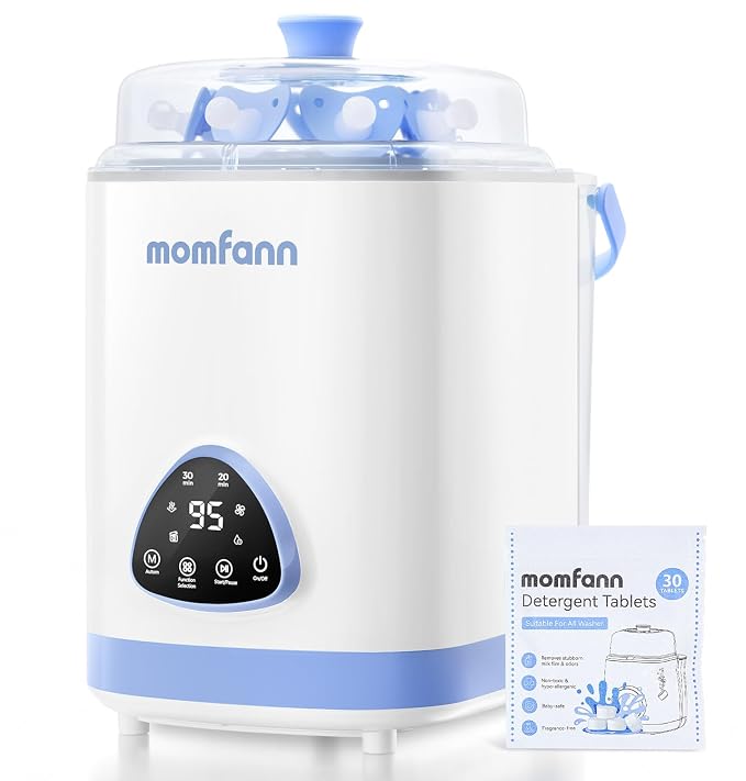 MOMFANN EasePure Pro Baby Bottle Washer, Upgraded 4-in-1 Bottle Washer and Sterilizer and Dryer, Deep Clean for Bottles, Pump Parts & Baby Essentials, Time-Saving Effortless Baby Care