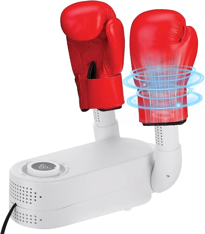 Boxing Glove Dryer with Intelligent Timer, Portable Boot Shoe Dryer with 360° Hot Air, Foldable Design for Gloves, Shoes, Socks