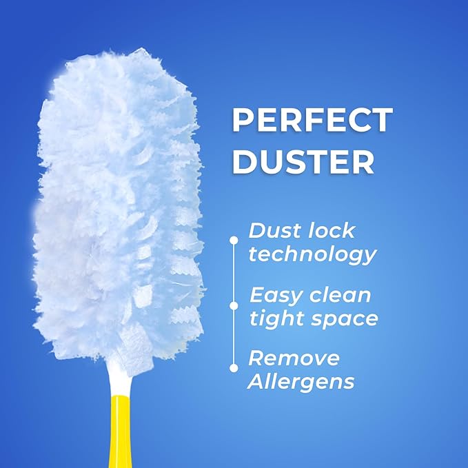 360° Heavy Duty Duster Refills for Swiffer,20 Count Duster Refills with 1 Handle + Mopping Pads Refills for Swiffer Wet Jet Mop - Thickness,Absorbent,24 Count