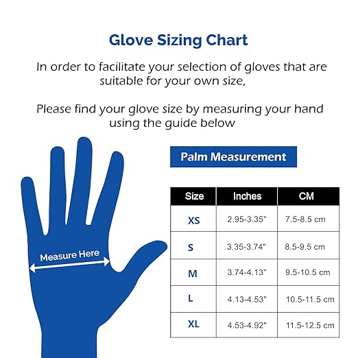 JMU Nitrile Exam Gloves XS, 1200 Count, Blue, 3.5 Mil, Latex Free and Powder Free, Disposable Medical Exam Gloves