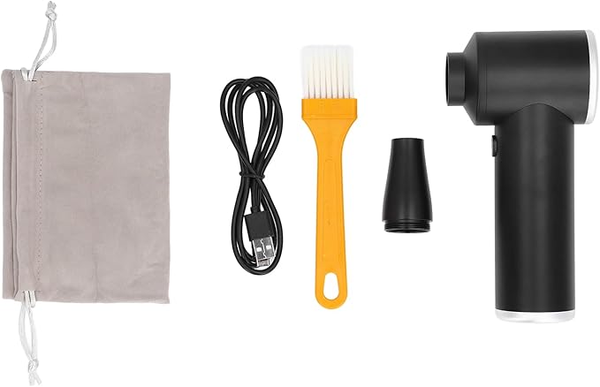 Compressed Air Duster, Electric Cordless with 3 Speeds 60W 100000RPM Aluminum Alloy for Home Car Computer
