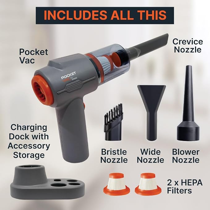 Pocket Vac , Pro and Reach (PRO (Compact + Docking Station))