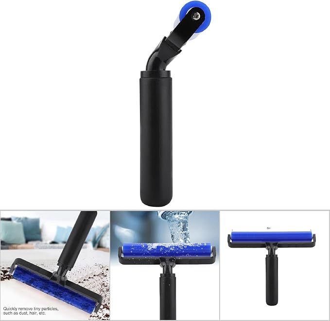 Kleefroller, Dust Removal Roller,Sticky Lint Roller with Cover Reusable Washable Travel Dust Picker Cleaner Remover Brush Value Set for Clothes, Pet,Hair,Debris,Bedroom, Living Room, Office(8 inches)