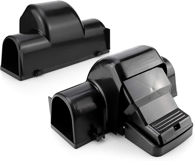 eXuby Pet-Safe & Child-Safe Rat Traps w/Tunnel Design – Dual Entry for Better Capture Rate - No Harmful Poison - Prevents Accidental Triggering - Avoid Finger Snapping - Setup in Seconds. (2 Pack)