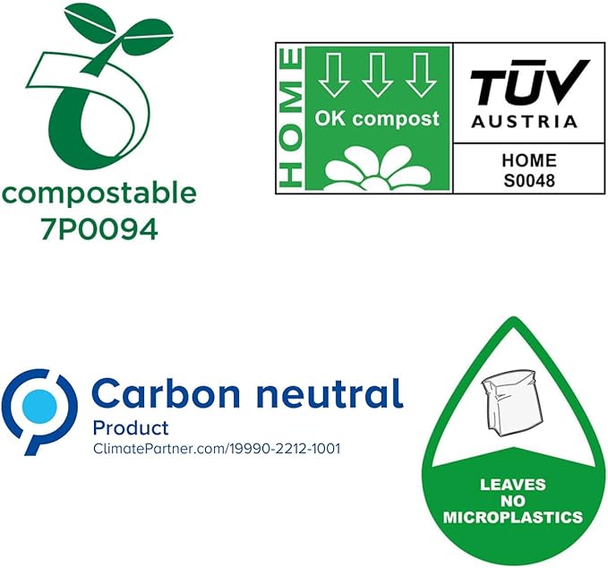 bioMat Compostable Trash Bags 64 Gallon, 20 Count, Extra Large flat top Kitchen Food Scrap Bin Liners, BPI, CMA and OK Compost HOME certified, Meets the ASTM D6400 Standard