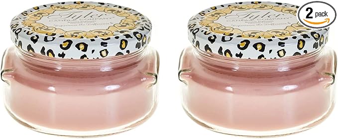 Tyler Glass Jar Candle – 22 Oz Long Burning Scented Candle – Mediterranean Fig Fragrance (Pack of 2)