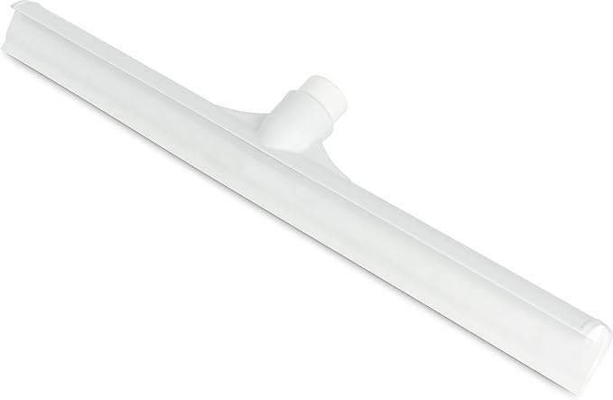 SPARTA 20" Floor Squeegee Replacement Head, Seamless Rubber with Rust-Free Plastic Frame for HACCP Compliance, Heavy-Duty Industrial Use, Thermoplastic Rubber, 20 Inches, White