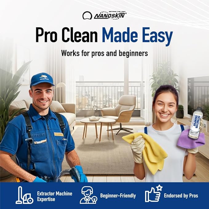 Nanoskin EXTRACTOR SHAMPOO Low Foaming Carpet Cleaner 5 Gallons - Machine Use Upholstery Cleaner, Stain Remover & Odor Eliminator on Rug Car Upholstery Carpets | For Automotive, Home, Office & More