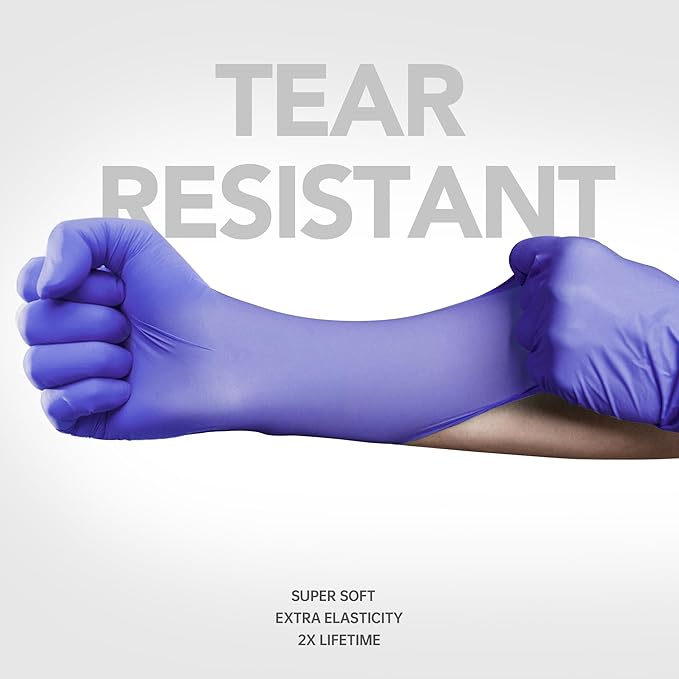 Medguy Medical Nitrile Exam Gloves, 4.5 Mil Powder-Free Latex-Free Food-Safe Clean Protective Disposable Glove Violet 1000Pcs