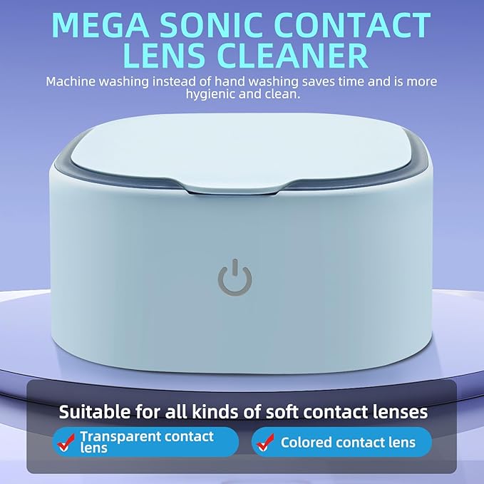Contact Lens Mega Sonic Cleaner Silent Color Pupil Cleaning Machine
