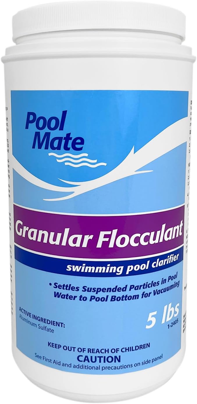 Pool Mate 5-Pounds 2-Pack Premium Granular Flocculant, Pool Clarifier, Made in USA