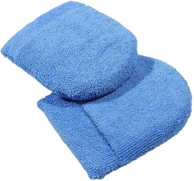 2/4/6Pcs Soft Microfiber Car Wax Applicator Mitts Polishing Sponge Wax Foam Car Wax Applicator Pad Car Detailing Cleaning Tools(2Pcs Blue)