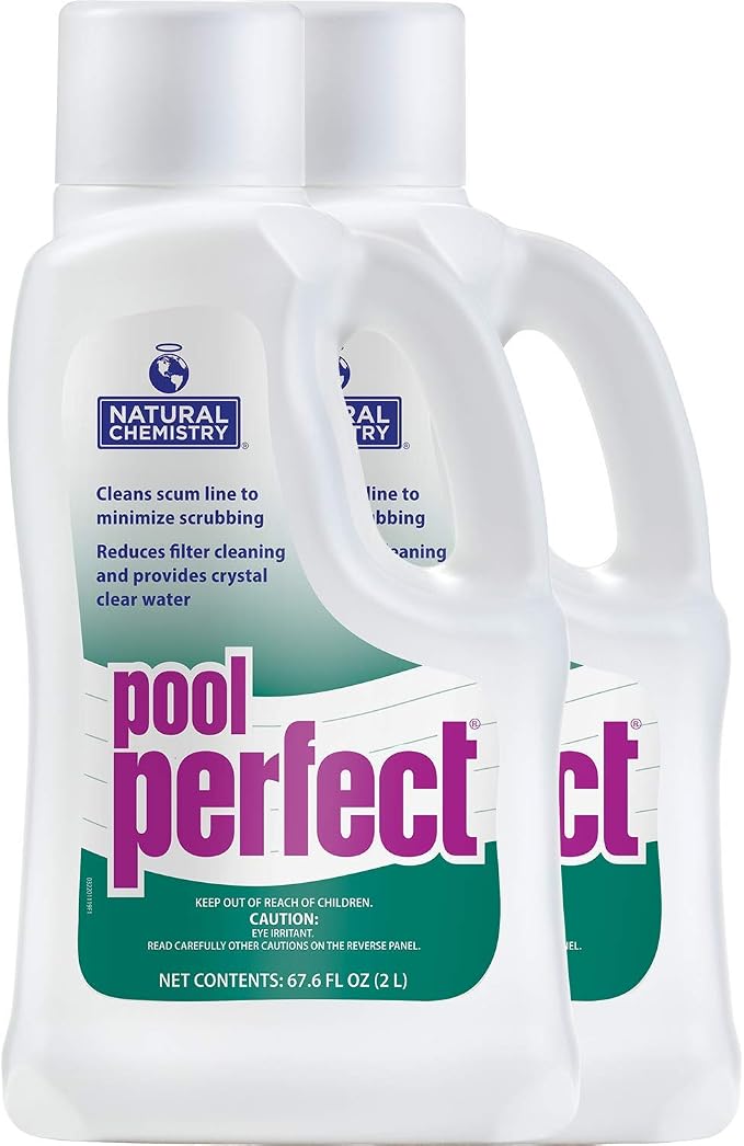 Natural Chemistry Pool Perfect, 2 L, 2 Pack | Pool Cleaner to Eliminate Contaminant, Debris, and Other Residue