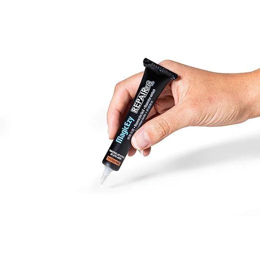 MagicEzy Tile RepairEzy (Black) - Porcelain Glaze Repair Filler - Fix Chips and Holes in Tiles Fast - Floor and Wall Tiles, Tubs, Showers, China