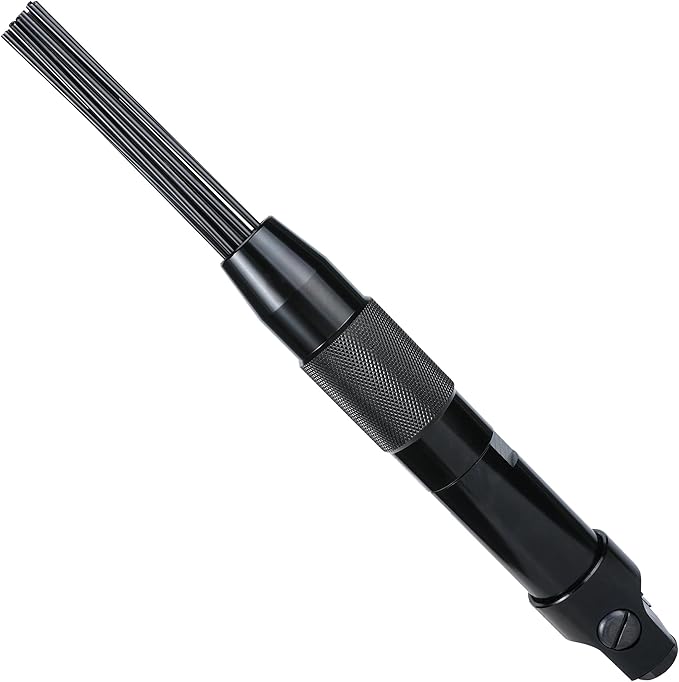 Compact air needle scaler air-powered pneumatic rust paint weld removal tool, pneumatic needle scaler