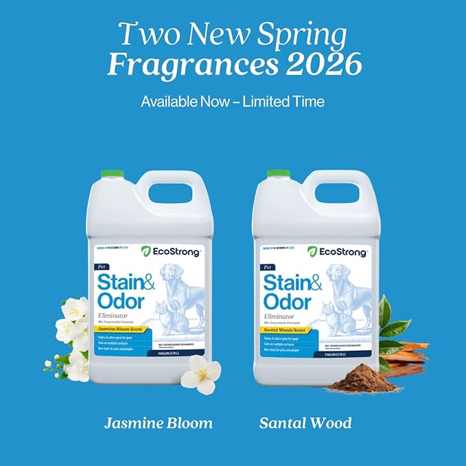 Eco Strong Pet Stain and Odor Remover - Pet Odor Eliminator, Urine Destroyer for Dogs, Pet Urine Enzyme Cleaner | Santel Woods - 128 oz
