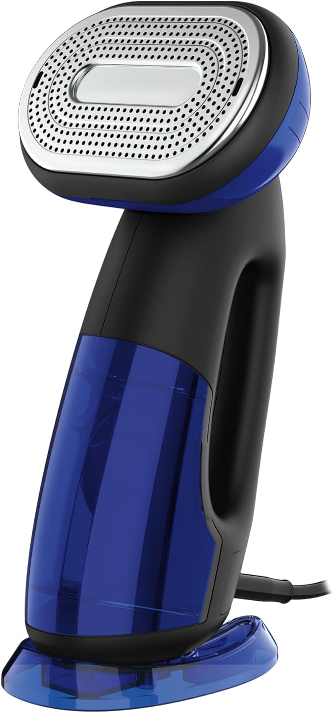 Conair 2-in-1 Handheld Steamer and Iron for Clothes, Turbo ExtremeSteam 1875W Garment Steamer and Clothing Iron,Black / Blue | Versatile Vertical or Horizontal Steam Iron with Smart Sensor and 4 Steam Levels, Blue, GS108L