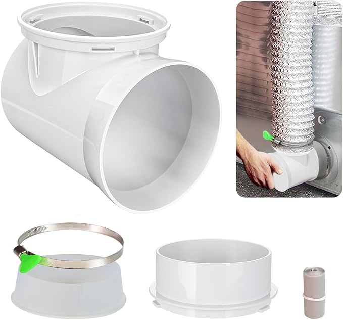 90 Degree Clothes Dryer Vent Elbow,Tight-Fit Connector for 4-Inch Dryer Duct Hose in Narrow Spaces