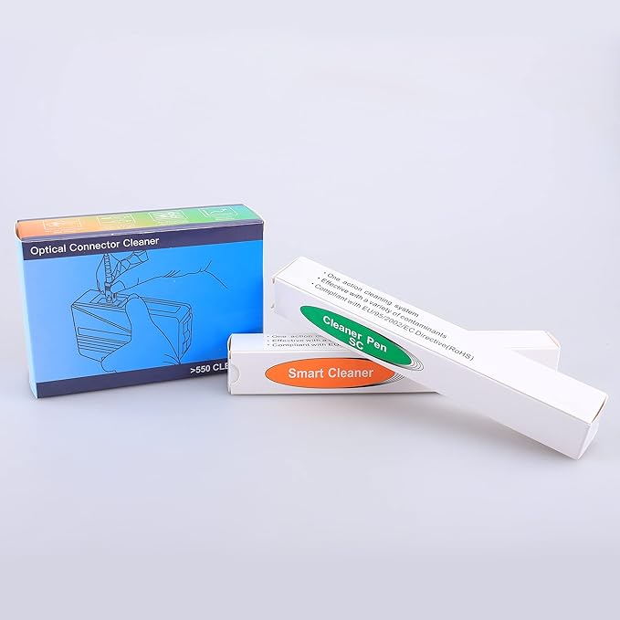 FTTH Optical Fiber Cable Cleaner Pen Tool Kit 2.5mm LC MU 1.25mm SC FC ST LC Connector Joiner Fiber Optic Cleaning Box Tool 500+ Cleans