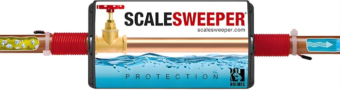 Whole House Electronic Water Descaler & Hard Water Conditioner – Salt-Free Scale Prevention, Reduces Limescale & Protects Pipes, Appliances, Water Heater