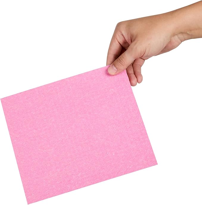 Restaurantware Swedish Dishcloths Pack of 200 Cellulose Reusable Absorbent Pink Kitchen Towels, Washable Quick-Dry Dish Towels, Sustainable Pink Cleaning Cloths Super-Absorbent Biodegradable Odorless