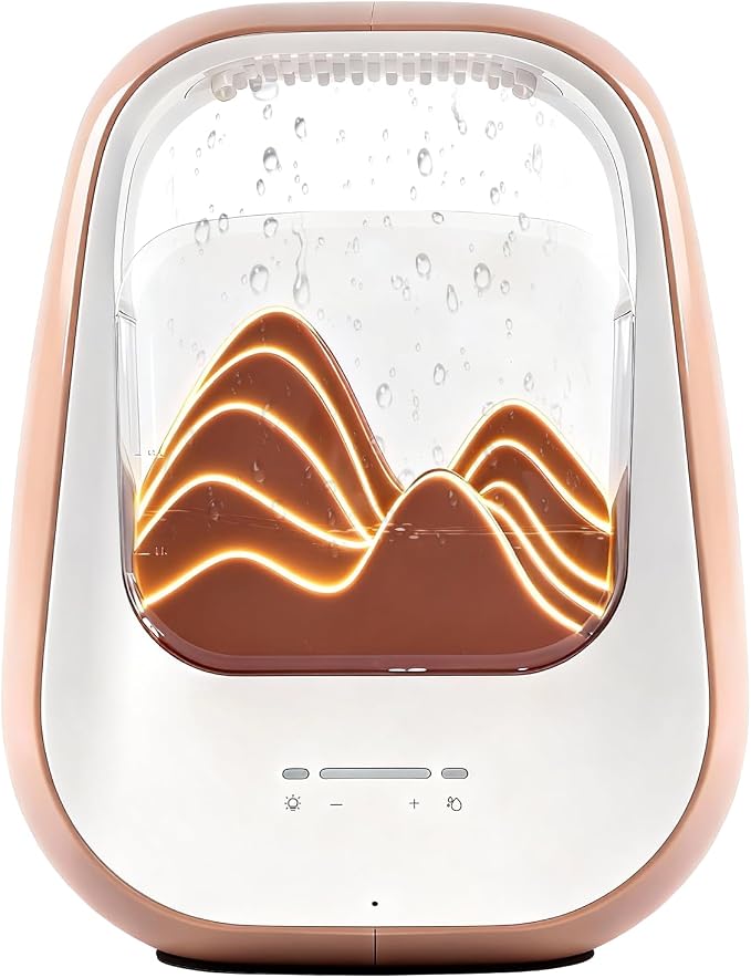 8-in-1 White Noise Sound Machine with Rain Drop Real Sound, Amber | Sound Machine with Aroma Diffuser for Sleeping, Stress Relief, Night Light Timer for Bedroom Office Home Hotel SPA Decor