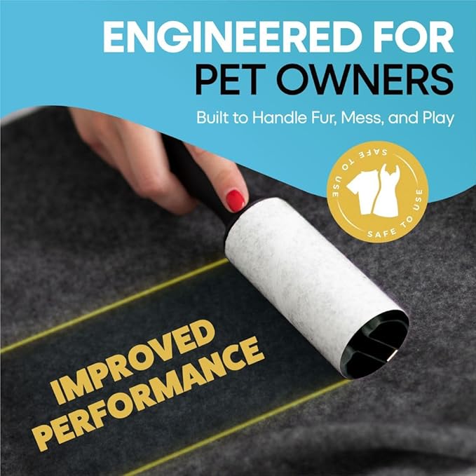 Dog Hair Lint Roller for Pet Fur Removal from Dogs Reusable Grooming Roller Removes Loose Hair Without Mess from Couch Clothes Furniture Easy to Use Pet Hair Remover 6 Pack