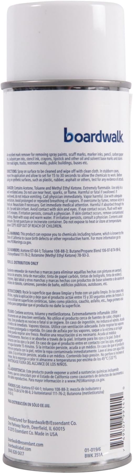 Boardwalk Vandalism Mark Remover, 16 oz Aerosol Spray, 12/Carton