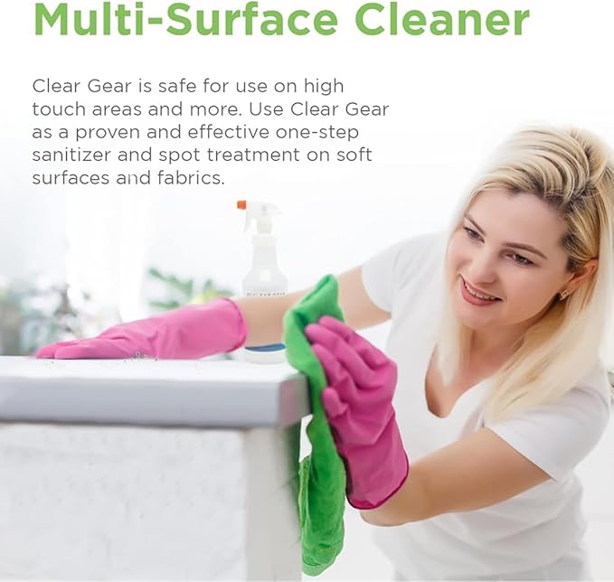 Clear Gear Disinfectant Spray, Mat Cleaner, and Deodorizer For Surfaces, Equipment, Protective Gear and Facilities - Hospital Grade Disinfectant - 5 Gallon Bulk Gym Cleaning Supplies