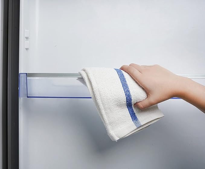Bar Mops Blue Stripe Pack of 24 Kitchen Towels 16x19 Multi-Purpose for Home, Restaurant and Cleaning White Absorbent Washcloth Dishcloths Sets, Reusable Dish, Cloths Rags