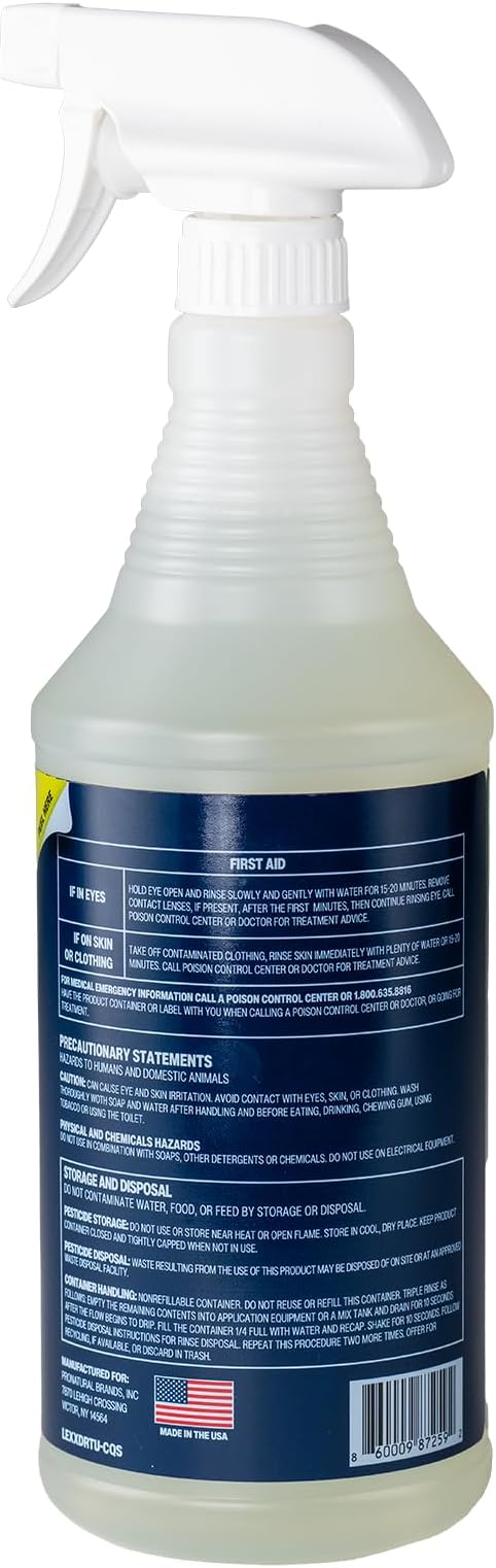 LEXX® RTU Broad Spectrum Disinfectant & Cleaner Spray - EPA Registered, Kills 99.99% of Bacteria - Hospitals, Schools, Offices, Homes - Citric Acid, Safer Choice, Non-Toxic, No Bleach - 32 fl. oz.