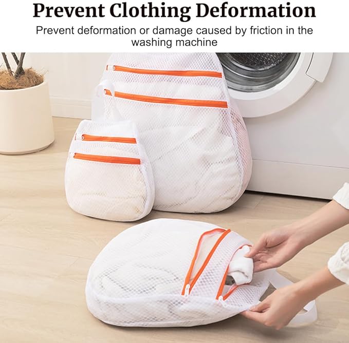 DONGKER Mesh Laundry Bags,2/4PCS Mesh Travel Laundry Bags with Hanging Handle for Washing Delicates Socks Bra Lingerie