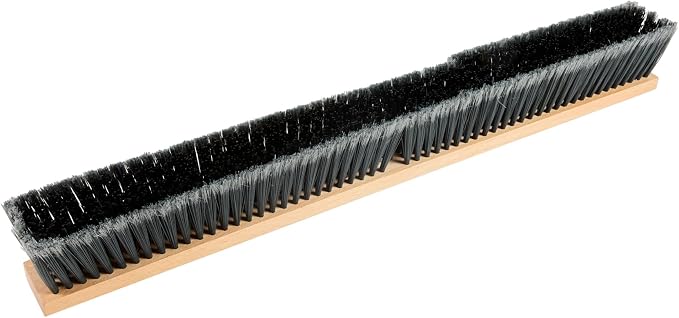 Restaurantware-BROOM HEAD ONLY: Clean Tek Professional 30-Inch Broom Head, 1 Heavy-Duty Push Cleaning Tool - Handle And Brace Sold Separately, Medium Plastic Bristles, Wooden, Commercial Use