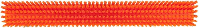 Vikan 31957 24" Heavy-Duty Push Broom, Soft/Stiff, Orange