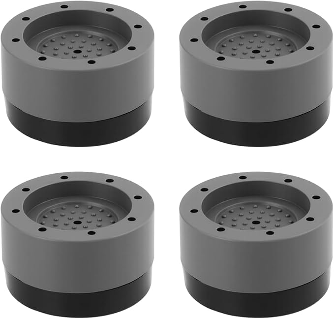 4Pcs Fridge Base Raisers, Universal Anti Vibration Washing Machine Feet Pads, Noise Reduction Non-slip Floor Protection Refrigerator Mat Feet Pad for Mini Fridge, Washing Machine, Dryer, Dishwasher