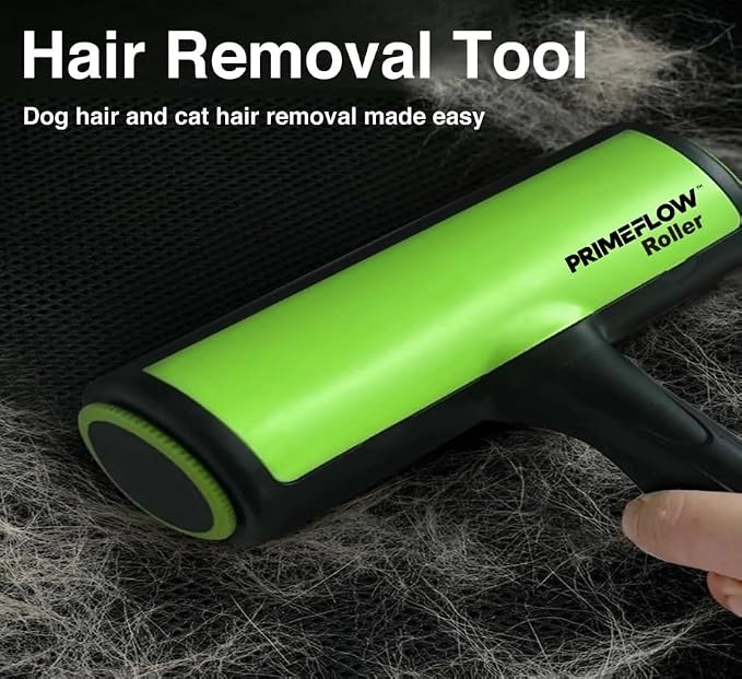 Reusable Pet Hair Remover Roller — Dog & Cat Hair Remover for Furniture, Couch, Clothes, Car & Laundry | Washable Lint Roller, No Sticky Tape | Includes Bonus Mini Roller for Travel