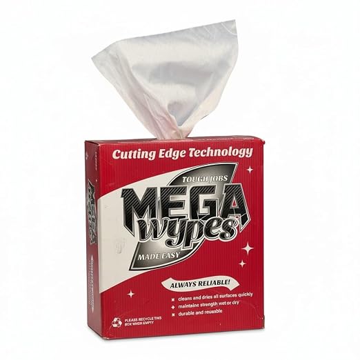 3-Ply Shop Towels, 240 Sheets, Ultra Strong Premium White Cleaning Cloths, Commercial Grade Mechanic Rags for Garage, Auto, Restaurants & Housekeeping, 15” x 9”, White