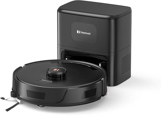 Robot Vacuum 38,000 Pa Robot Vacuum Mop,120Day Self Emptying Vacuum Robot,Lidar Navigation,5G 2.4GWiFi APP Aspirateur Robot,Self-Charging Robot Vacuums for Pet,Floor,Carpet R11 Max Black