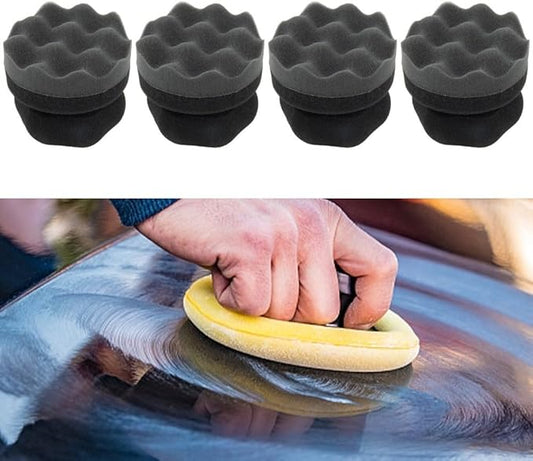Car Detailing Soft Sponge Applicators 4Pack for Tire Waxing and Polishing Use